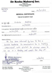 how to forge a doctor's note sick note