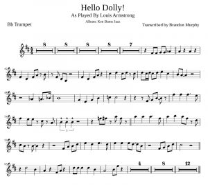 page resume louis armstrong hello dolly