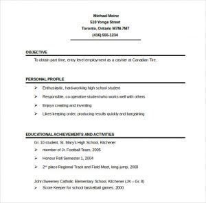 page resume template free one page resume template