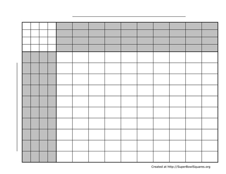 Football Pool Free Printable Football Squares 100