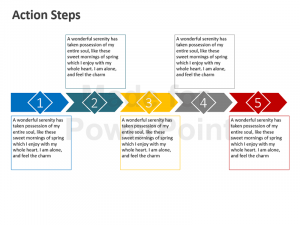 day action plans arrow steps diagram powerpoint presentation