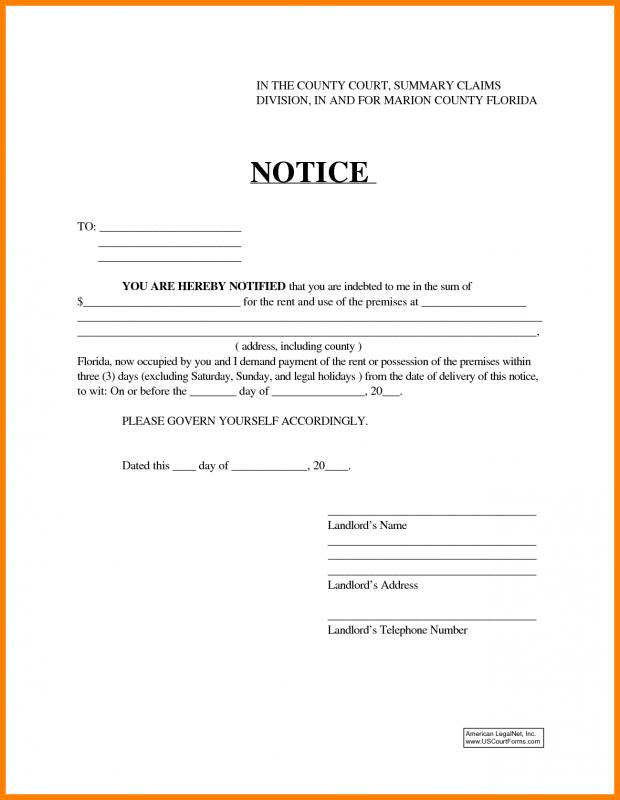 30 day eviction notice form
