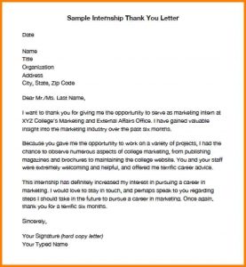 day notice letter to landlord thank you note after internship sample internship thank you letter