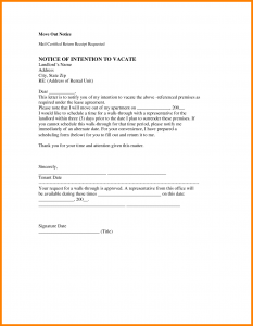 day notice template notice of moving apartment move out notice letter