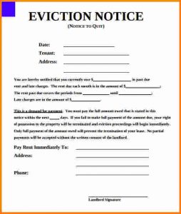 day notice to landlord california template eviction notice form printable eviction notice form