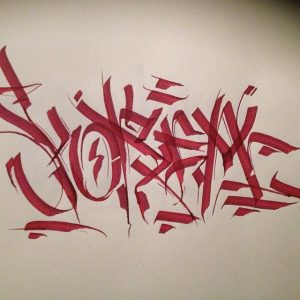 d graffiti letters efef z