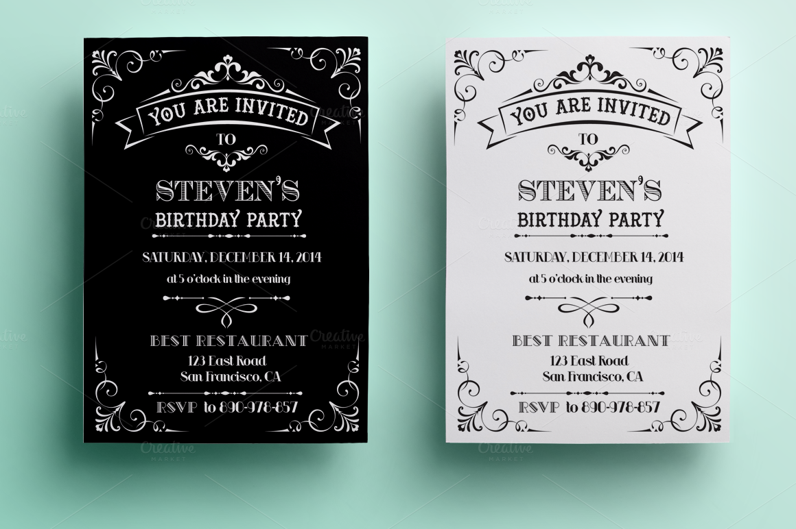 50th birthday invitation template