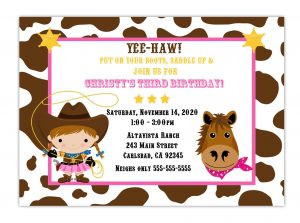 th birthday invitation template cowgirl birthday party invitations to make new style of alluring birthday invitation card