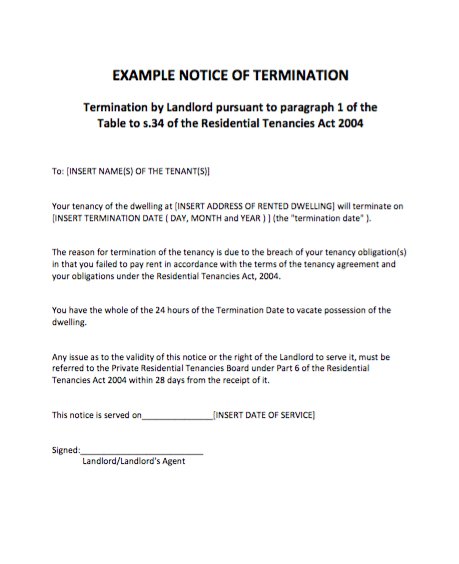 60 day notice to terminate tenancy letter