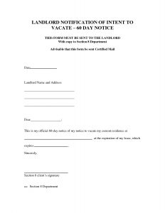day notice to terminate tenancy letter how to write a day notice letter to landlord notice letter with regard to day notice to vacate letter
