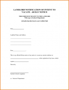 day notice to vacate template intent to vacate letter day notice to vacate letter anuvrat for day notice to vacate template