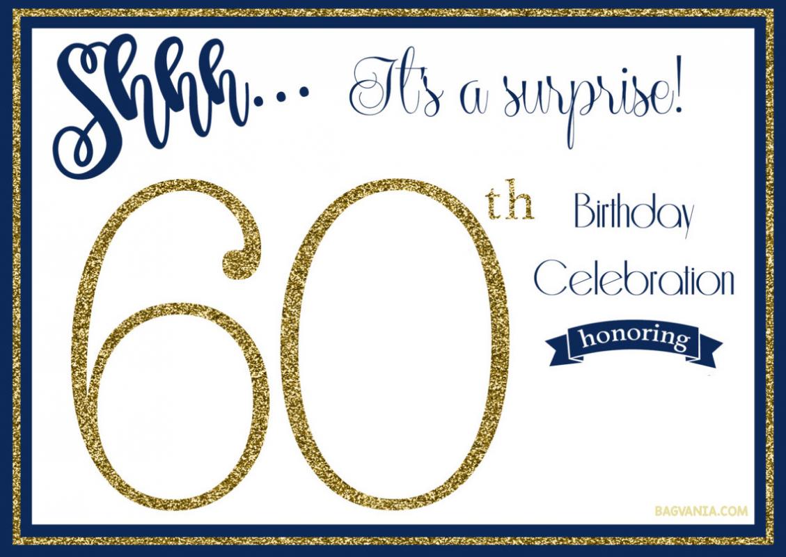 60 th birthday invitation