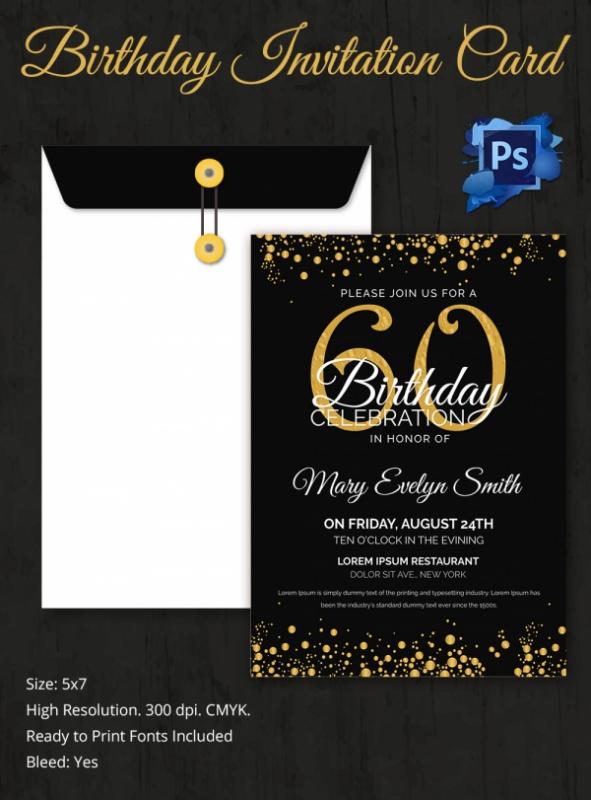 60th birtday invitations