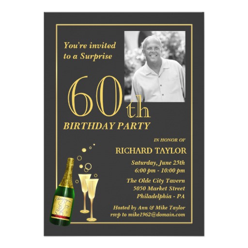 60th birthday invitation