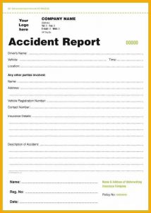 accident report form accident report sample form motor accident report form