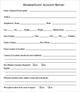 accident report form workplace accident report form