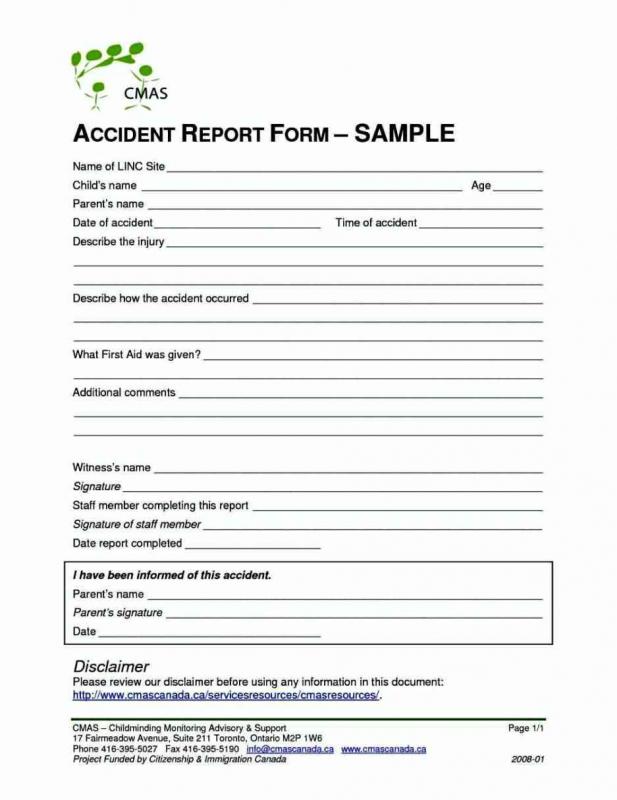 accident reporting template