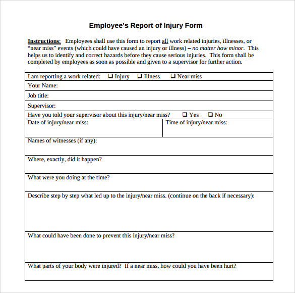 accident reporting template