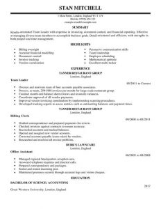accounting resume template team lead management resume full