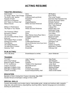 acting resume examples sample acting resume template beginners acting resume no experience
