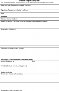 action plan formats incident report template
