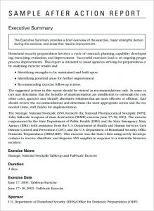 after action report sample after action report template