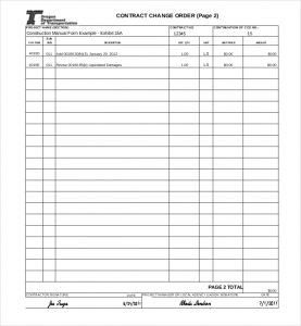 aia change order form construction change order forms for contractors