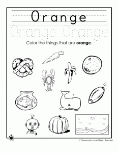 alphabet letters to color orange colors