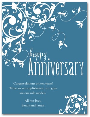 anniversary card template