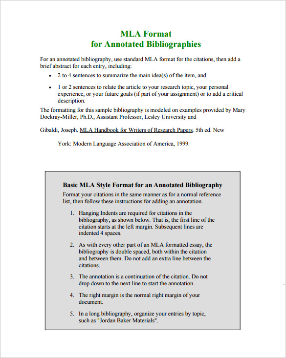annotated bibliography template