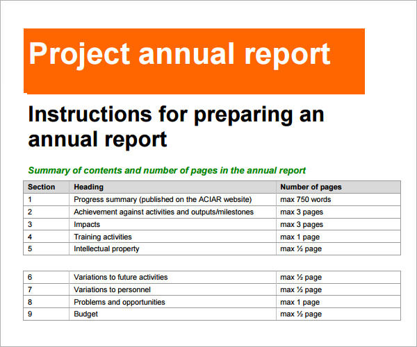 annual report template