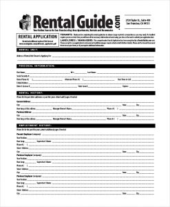apartment application form sample apartment lease application form
