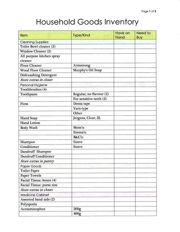apartment checklist pdf
