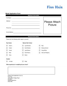 applicant form template model application form