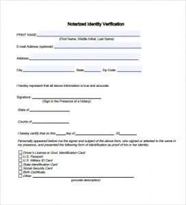 applicant letter example sample notary statement pdf