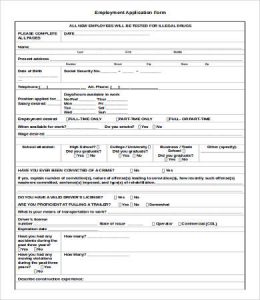application for employment form construction application for employment form