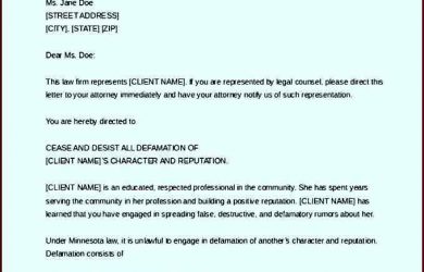 application for employment templates cease and desist letter defamation free word download