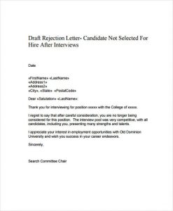 application for employment templates polite candidate