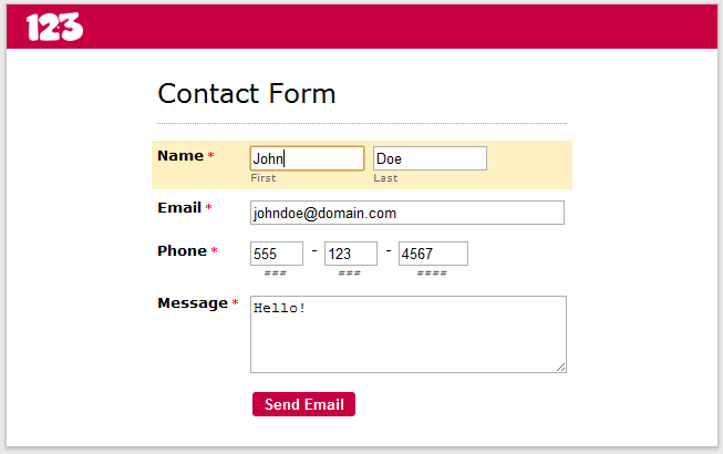 application forms template