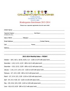 application forms template kindergarten program registration form for fridays