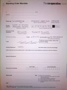 application forms template standing order mandate