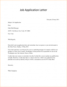 application letter sample simple application letter sample for any position