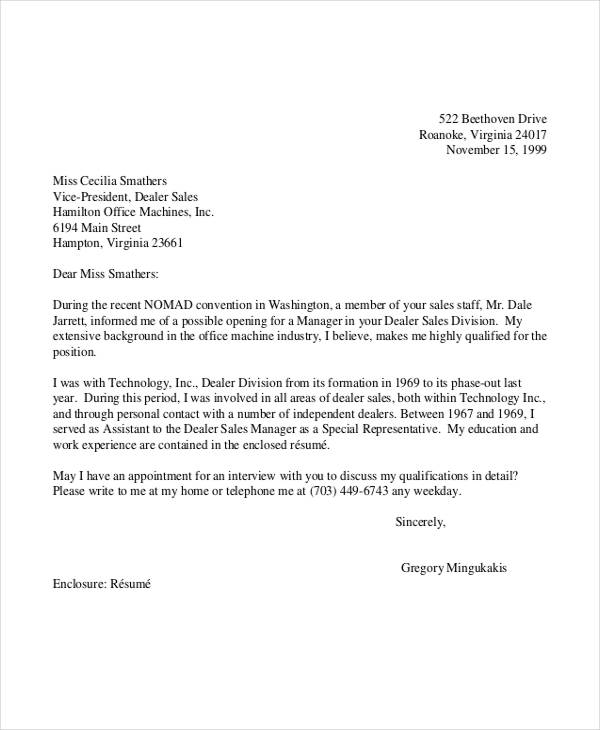 application letter template