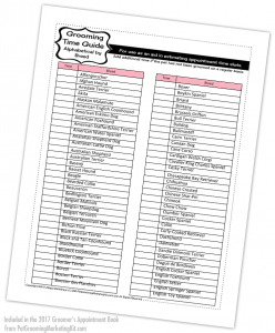 appointment book template dog grooming time guide