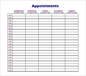 appointment schedules templates download doctor appointments schedule template