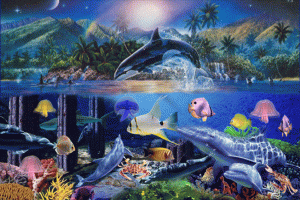 aquarium background paper fantasy seaworld