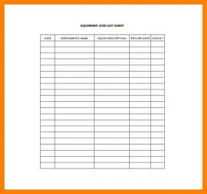 attendance sheet excel equipment sign in and out sheet equpimane sign out sheet excel template free download