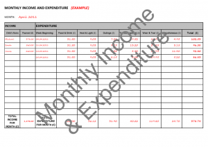 attendance sheet pdf accounts monthly income expenditure