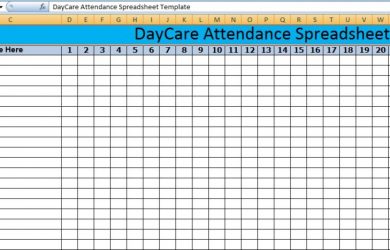 attendance tracker excel daycare attendance spreadsheet template x