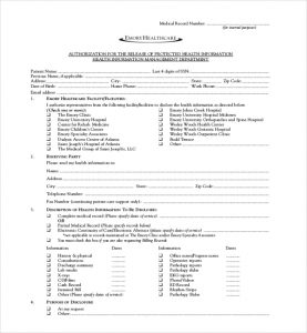 authorization to release medical records emory medical records release form